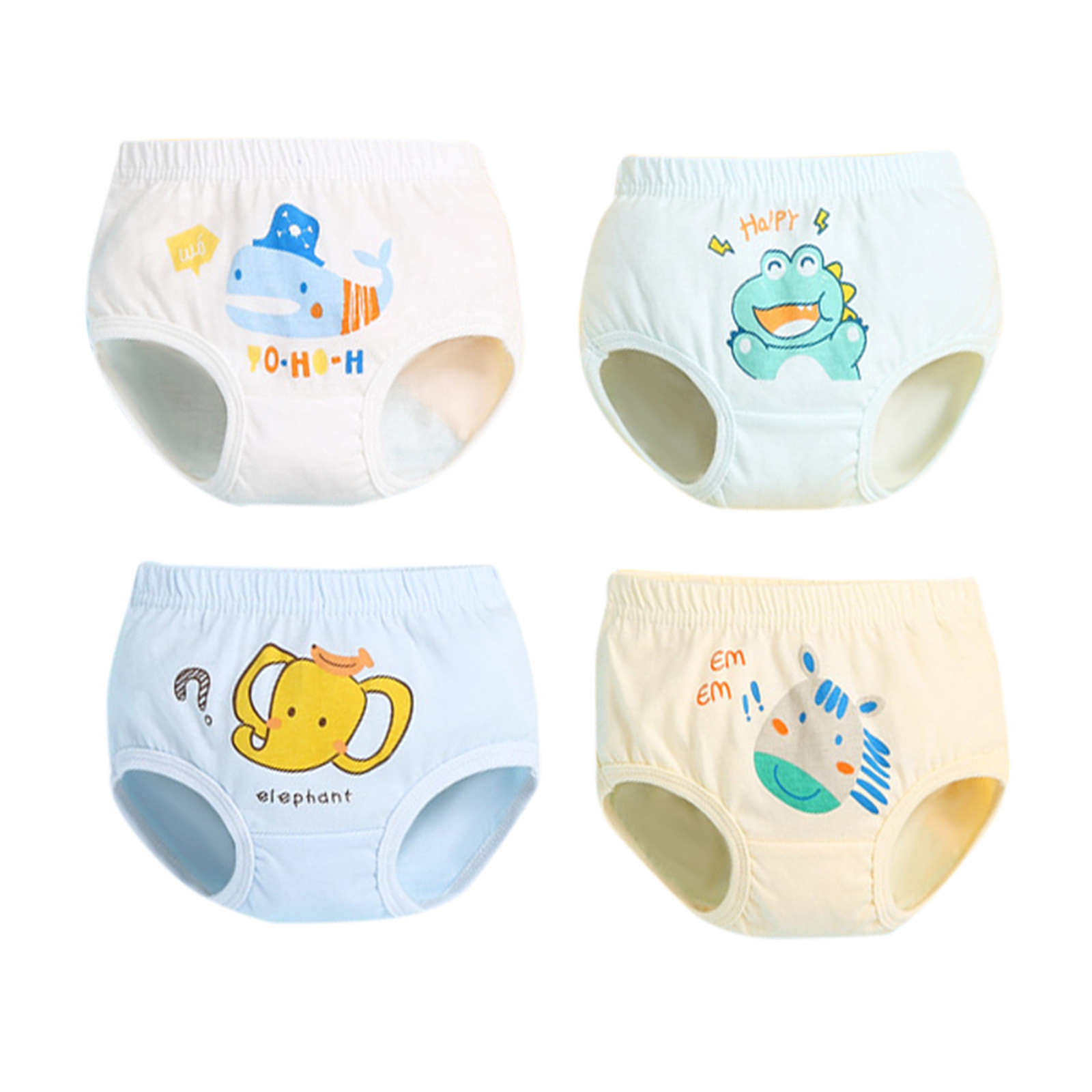 Coerni Boys Girls Underwear Kids Toddler Soft Cotton Cute Animals Pattern Undies, Seamless Assorted Comfort Underwear